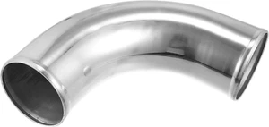 Tuyau d'intercooler tube alliage d'aluminium OD 3,5" 89mm longueur jambe 4" 100Mm 90 degrés - Photo 1/12