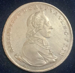 Austria 1784 1 Thaler Salzburg 1772-86 Hieronymus von Colloredo UNC - Picture 1 of 2