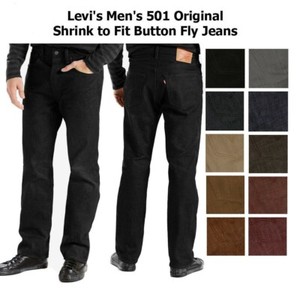 Levi's Men's 501 Original Shrink to Fit Button Fly Classic Rise Denim Jeans