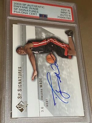 2003 SP Authentic Dwyane Wade Rookie SP Signatures #DY-A PSA 9 Mint PSA Auto 9 - Image 1 of 3