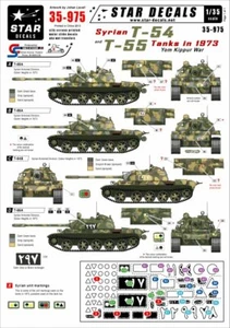 Star Decals 1/35 #35975 Syrian T-54 & T-55 Tanks in 1973 Yum Kippur War - Picture 1 of 2