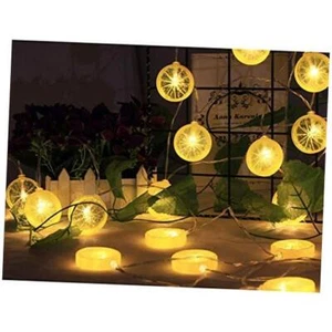 Fruit String Lights Battery Powered Indoor Outdoor Lighting Lamp Lemon - Picture 1 of 7