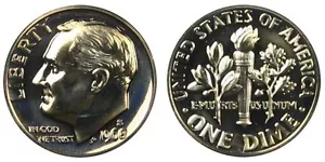 1968 S GEM BU PROOF ROOSEVELT DIME 10 CENT BRILLIANT UNCIRCULATED PF COIN #7968 - Picture 1 of 1