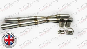 Escape de acero inoxidable X-Pipe sección central media para Ford Mustang GT 5.0 V8 2015-en - Imagen 1 de 3