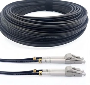 Elfcam® - 100m opancerzony kabel światłowodowy LC / UPC na LC / UPC OM3 wielomodowy dup... - Zdjęcie 1 z 7