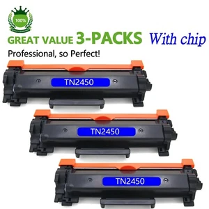 3 X Toner Cartridge TN 2450 for Brother HL-L2350DW HL-L2375DW HL-L2395DW printer - Picture 1 of 3