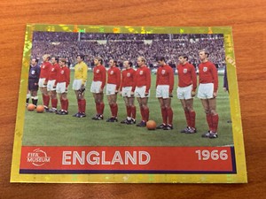 1966 England 2022 Panini FIFA World Cup Qatar Sticker FWC22 Gold Border Parallel