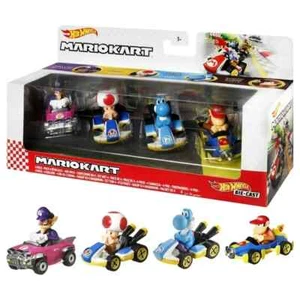 Hot Wheels Mario Kart Paquete de 4 - Waluigi, Sapo, Azul Yoshi, Diddy Kong - ¡NUEVO! - Imagen 1 de 6