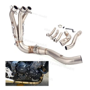 For Yamaha MT-09 Tracer 9 2021-2024 Exhaust Muffler Front Pipe 51MM Tips System - Picture 1 of 13
