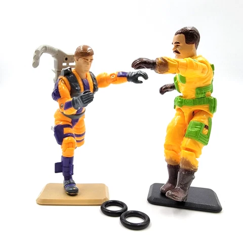 1989 1991 GI JOE HEAT VIPER & CLEAN SWEEP Figure LOt ARAH for Parts Custom Cover