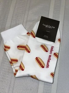 Men’s Socks ￼by Ggorangnae Co. Hotdogs On A White Background Brand New ￼ - Picture 1 of 9