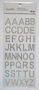Clear Iridescent Rhinestone Alphabet Letters Scrapbook Stickers Recollections - Picture 1 of 2