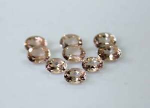 Natural Peach Morganite 6x4mm Oval Shape Faceted Calibrated Loose Gemstone 20 Pc