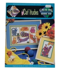 Cats Catitudes Cross Stitch Pattern Great Big Graphs Kitty - Picture 1 of 4