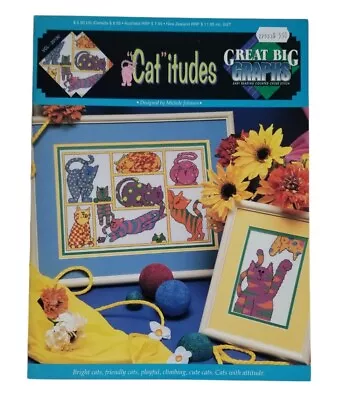 Cats Catitudes Cross Stitch Pattern Great Big Graphs Kitty - Image 1 of 4