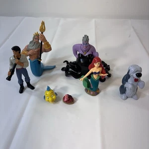 Disney’s THE LITTLE MERMAID Figure Set Mattel Scuffed Read Ursula Eric Sebastia - Picture 1 of 10
