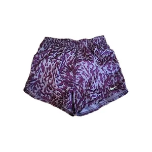 New Nike One Purple animal print lined training running shorts girls size L - Picture 1 of 1