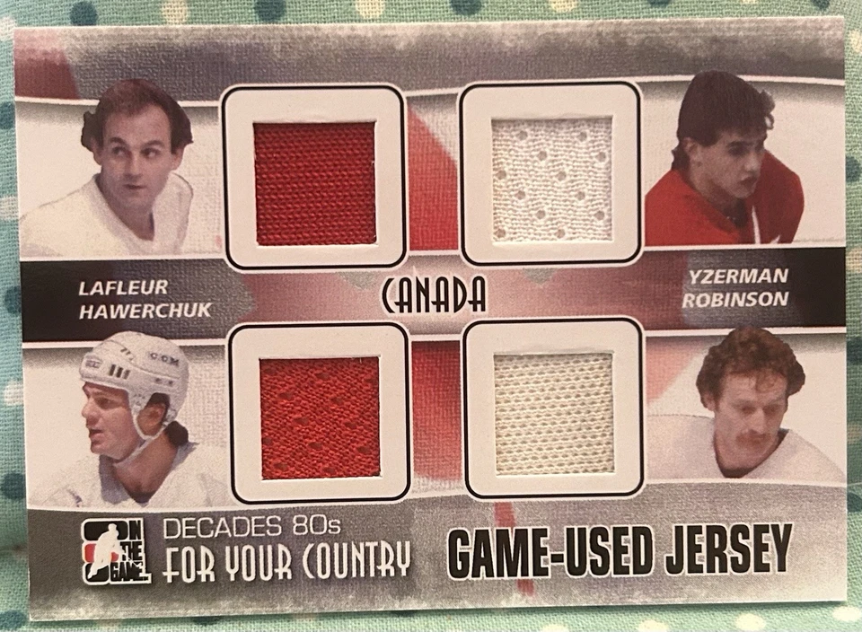 Reliquias de camiseta usada en juegos de Canadá 2011 In The Game For Your Country Decades 1980 Foto 1 de 2