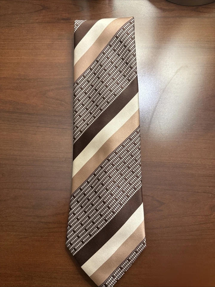 Corbata Domani vintage - hecha a mano en Italia - con etiqueta discoteca azul marino y roja Foto 1 de 4