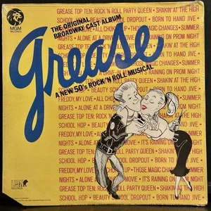 Vintage GREASE ORIGINAL BROADWAY CAST FACTORY SEALED PROMO 1972 MGM 1st Press LP - Picture 1 of 2