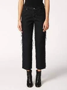 Diesel Niclah 084NI Women's W27/L32 Straight Distressed Denim High Waist - Picture 1 of 12