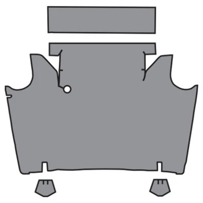 Trunk Mat for 1966-1967 Mercury Comet Die Cut Fleece Complete 4Pc - Image 1 of 4