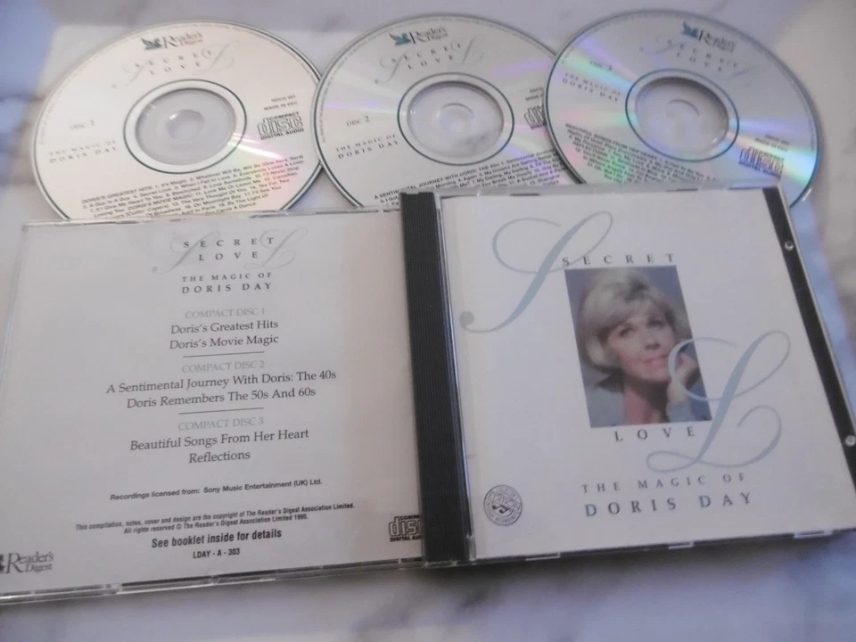 DORIS DAY 3 CD BOX READERS DIGEST BEST OF SECRET LOVE QUE SERA IT'S MAGIC - Image 1 of 1