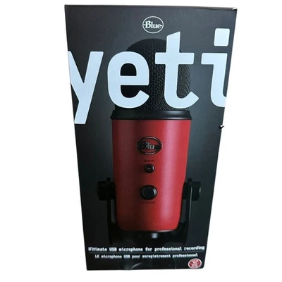 Blue Yeti Logitech Red USB Microphone Quality Recording Personal Studio NIB New - Image 1 of 4