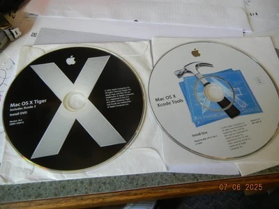 Mac OS X  Tiger and xcode tools disk   2 disks thats all, - Image 1 of 4