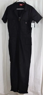 Dickies Womens Temp-Iq Short Sleeve Flex Coverall Black Size Medium - Image 1 of 3