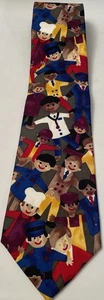Save the Children Mens Necktie Multicolor 100% Silk Jobs Profession Dad Grandpa - Picture 1 of 6
