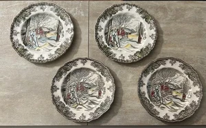 Johnson Bros. Friendly Village Sugar Maples Vintage Bread Butter Plates Set of 4 - Picture 1 of 3