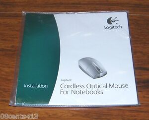 NEW Installation Guide/Software CD: Logitech Cordless Optical Mouse (Notebooks)