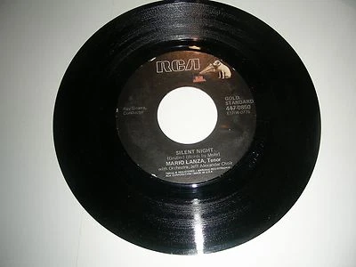 Mario Lanze - Silent Night   7" Vinyl 45 rpm RCA Records  NM  - Image 1 of 4