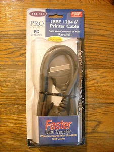 Belkin Pro Series lEEE 1284 Printer Cable DB 25 Male NIB - Picture 1 of 2