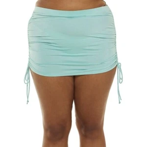 Celebrity Pink Junior's Banded Mini Skirt Swimsuit Bottom Aqua Size XL(15-17) - Picture 1 of 8