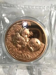 2014 Nanjing Mint Two Lovely Panda Medal Copper - Picture 1 of 2