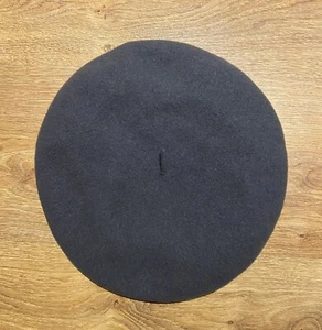 Parkhurst Gray Gray 100% Wool Women’s Winter Beret Hat Made In Canada - Picture 1 of 4