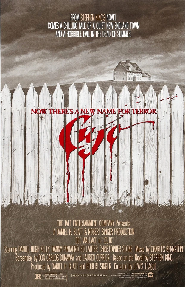 Cujo movie poster - 11" x 17" inches - Horror, Stephen King