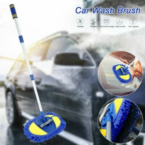 Extendable Handle Mop Mitt Vehicle Washing Microfiber Car Brush Wash Good AU - Picture 1 of 12