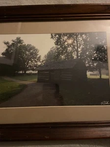 Signed Photograph By Jason Polk “log Cabin” With COA. 8x12 Framed - Picture 1 of 5