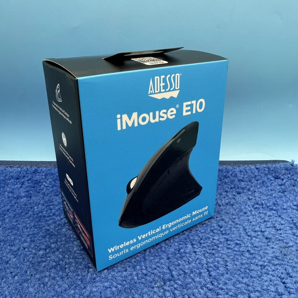Adesso IMOUSE E10 iMouse E10 2.4GHz RF Wireless Vertical Ergonomic Mouse - Image 1 of 2
