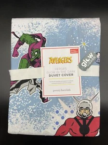 Pottery Barn Kids The Avengers Heroes Glow In The Dark Full / Queen Duvet NWT - Picture 1 of 3