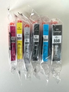 6 Cartuchos de Tintas Go: Canon PGI-550 CLI-551 Compatible con Impresoras Pixma (BCMYGr) - Imagen 1 de 13