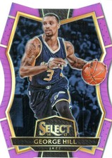 2016-17 Select Prizms Purple Die-Cut Jazz Basketball Card #153 George Hill /99
