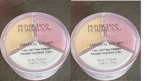 2X Physicians Formula Mineral Wear 3-in-1 Setting Powder Set/Bright/Bake 0.68 oz - Picture 1 of 10