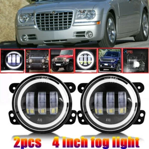 30W 4" LED Driving Fog Light Halo DRL Bumper Lamps 6000K - Picture 1 of 10