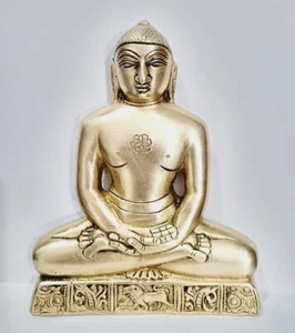 Brass Metal Mahavir Swami 24 Jain tirthankar Jain | Mahaveer Swami Wall Hanging - Picture 1 of 3
