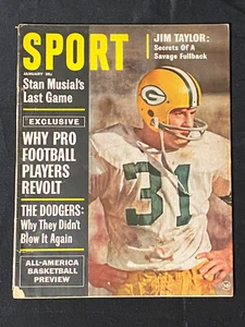 Revista deportiva Green Bay Packers Jim Taylor edición enero 1964 vintage - Imagen 1 de 3
