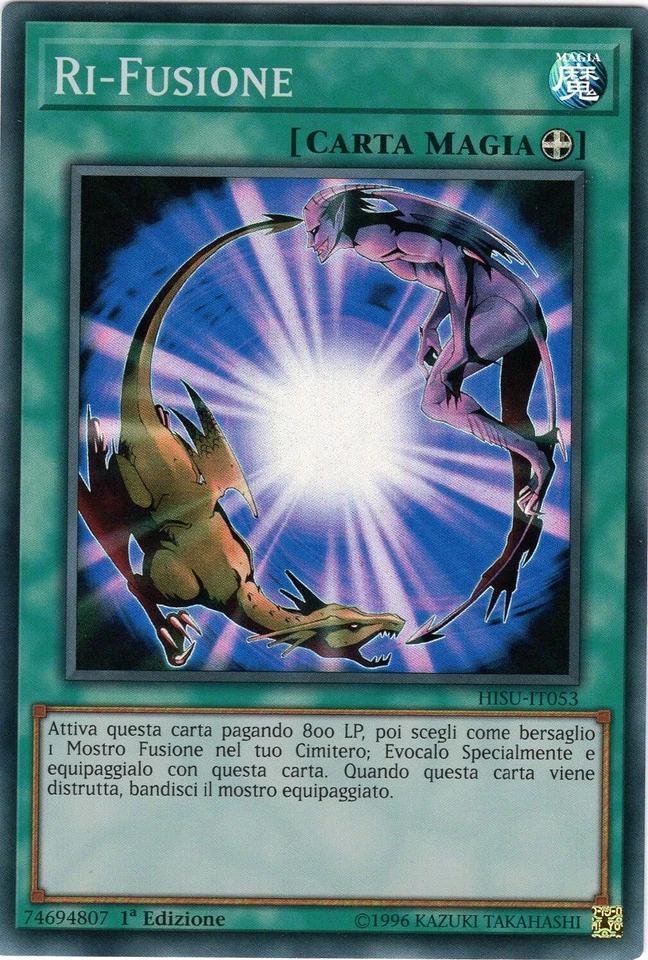 YU-GI-OH! HISU-IT053 Ri Fusione S R 1° Ed Italiano Yugioh  - Immagine 1 di 1